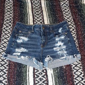 American eagle hi rise shortie shorts